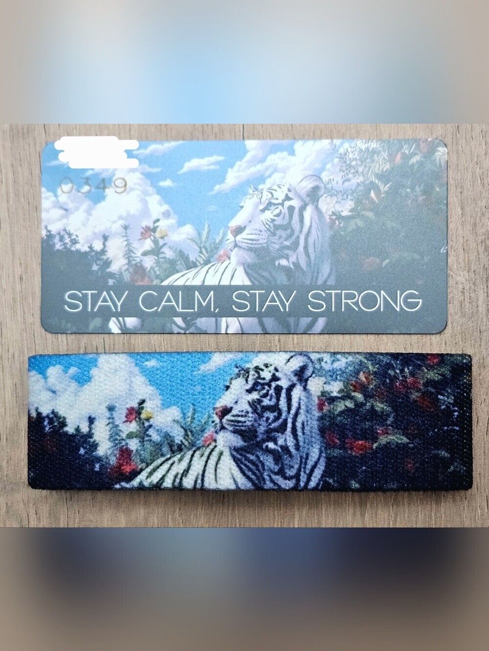 ZOX "STAY CALM, STAY STRONG" #349 BLOG INTERACTIVE TIGER COLLECTIBLE WRISTBAND